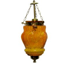 Amber Hanging glass light fixture Small Lamp