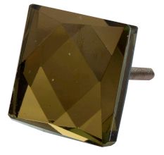 Golden Square Fine Cut Flat Glass Cabinet Knob Online