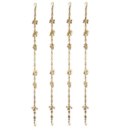 Brass Animal Statue Jhoola Chain(Set Of 4 Pieces)