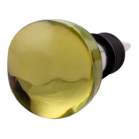 Lime Flat Cabinet Glass Wine Stopper (Pack of one Piece)