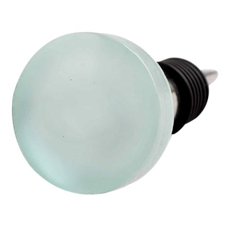 Aquamarine Flat Glass Wine Stopper (Set of one Piece)