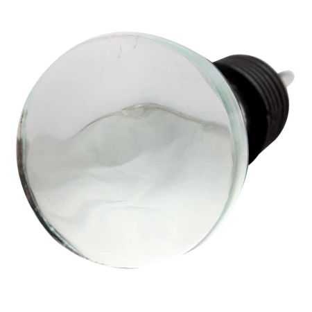 Silver Flat Glass Wooden Hook (Set of one Piece)