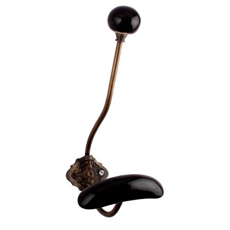 Solid Black Ceramic Iron Hooks