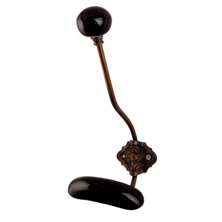 Solid Black Ceramic Iron Hooks