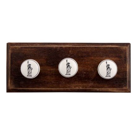 Statue of Liberty Ceramic Wooden Hooks