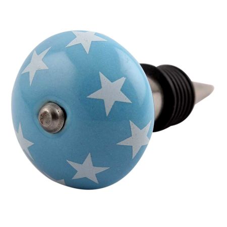 Turquoise Star Ceramic Wine Stopper (Set of one piece)