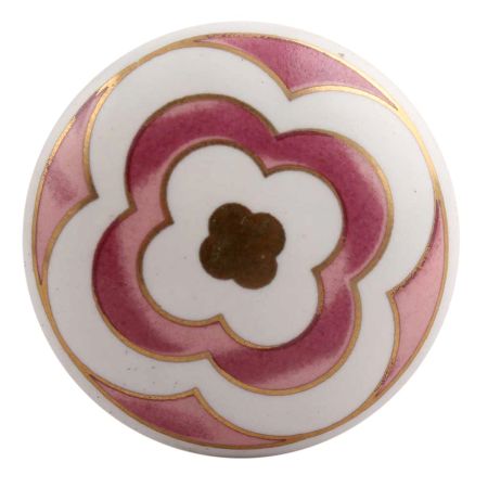 Pink Floral Ceramic Wine Stopper (Set of one piece)