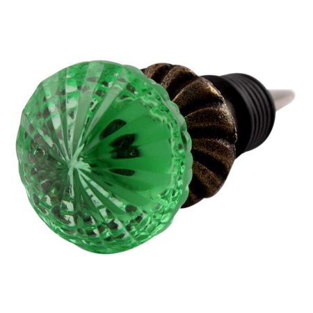 Green Glass Wine Stopper (Set of one piece)