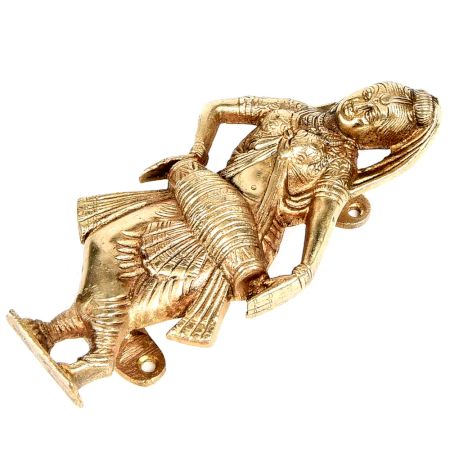 Brass Dancing Lady with Drum Door Handle