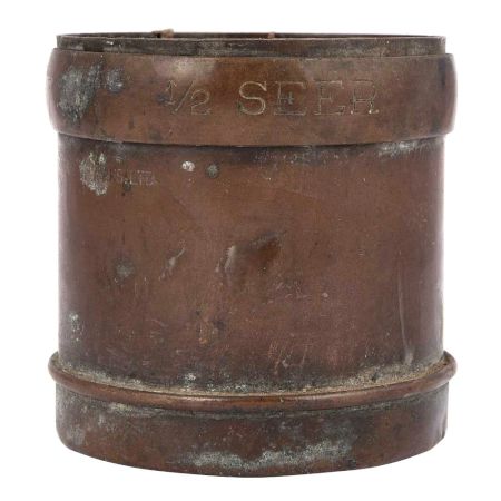 Very Old Â Bombay Brass & Copper 1/2 Seer Measure Cup