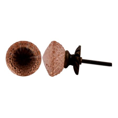 Pink Glass Drawer Knob