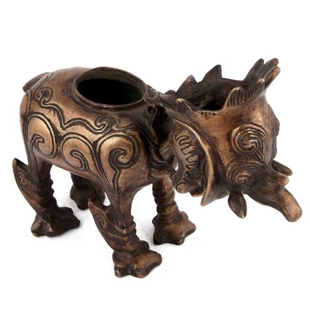 Chinese Art Lion Brass Box