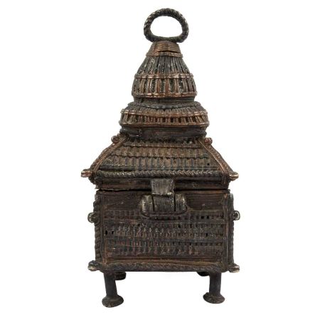 Tribal Temple Shape Brass Box