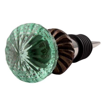 Mint Green Glass Wine Stopper (Set of one Piece)