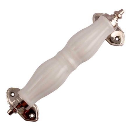 White Ceramic Silver Big Door Handle