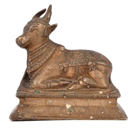 Brass Lord of Shiva Nandi Statue Figurine