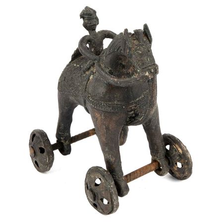 Indian Temple Toy Of Horse And Rider