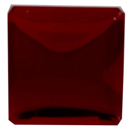 Red Square Flat Glass Wine Stopper (Set of one Piece)