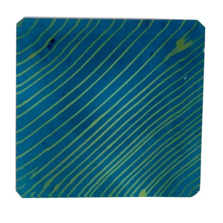 Turquoise Square Flat Glass Wine Stopper (Set of one Piece)