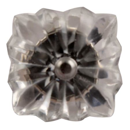 Clear Square Melon Glass Wine Stopper (Set of one Piece)