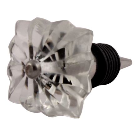 Clear Square Melon Glass Wine Stopper (Set of one Piece)