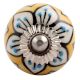 Mustard Flower Ceramic Drawer Knob