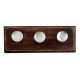 Silver Flat Glass Wooden Hooks