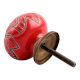 Red Etched Ceramic Floral Cabinet Knob Online