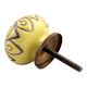 Yellow Etched Ceramic Floral Dresser Knob Online