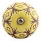 Yellow Etched Ceramic Wine Stopper (Set of one piece)