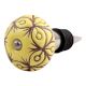 Yellow Etched Ceramic Wine Stopper (Set of one piece)