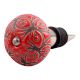 Red Etched Ceramic Floral Wine Stopper (Set of one piece)