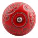 Red Leaf Flower Etched Ceramic Wine Stopper (Set of one piece)