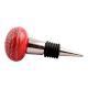 Red Leaf Flower Etched Ceramic Wine Stopper (Set of one piece)