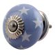 Slate Blue Star Ceramic Dresser Knob Online