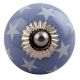 Slate Blue Star Ceramic Dresser Knob Online
