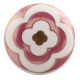 Pink Ceramic Floral Cabinet Knob