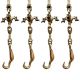 Swing Chain Set with Peacock and Elephants Statue(Set Of 4 Pieces)