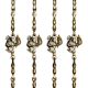 Swing Chain Set with Peacock and Dancing Lady Figurine(Set Of 4 Pieces)