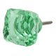 Green Glass Square Cut Cabinet Knob
