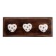 Silver Star Heart Ceramic Wooden Hooks