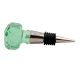 Green Glass Square Cut Wine Stopper (Set of one piece)