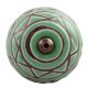 Pea Green Pattern Etched Ceramic Dresser Knob