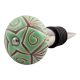 Pea Green Etched Ceramic Wine Stopper (Set of one piece)