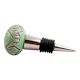 Pea Green Etched Ceramic Wine Stopper (Set of one piece)