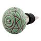 Pea Green Pattern Etched Ceramic Wine Stopper (Set of one piece)