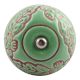 Pea Green Leaf Flower Etched Ceramic Wine Stopper (Set of one piece)