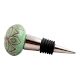 Pea Green Etched Ceramic Wine Stopper (Set of one piece)