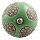 Pea Green Marigold Etched Ceramic Wine Stopper (Set of one piece)