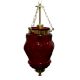 Red Hanging glass light fixture Small Lamp